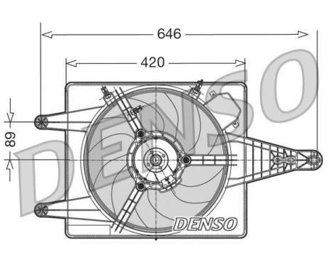 Ventilateur, refroidissement du moteur DER01010 Denso