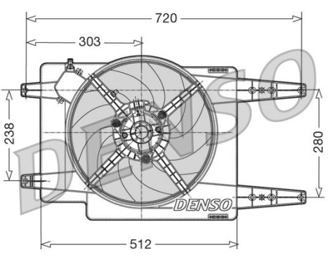 Ventilateur, refroidissement du moteur DER01017 Denso