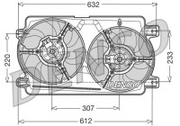 Ventilateur, refroidissement du moteur DER01018 Denso