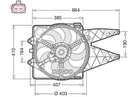 Ventilateur, refroidissement du moteur DER09309 Denso