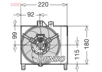 Ventilateur, refroidissement du moteur DER16003 Denso