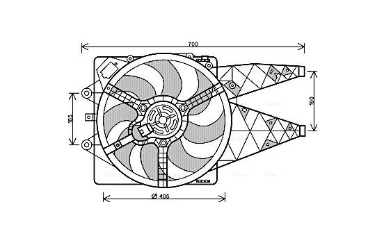 Ventilateur, refroidissement du moteur FT7568 Ava Quality Cooling