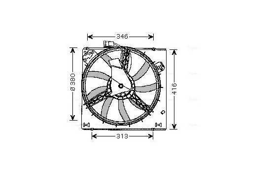 Ventilateur, refroidissement du moteur RT7526 Ava Quality Cooling