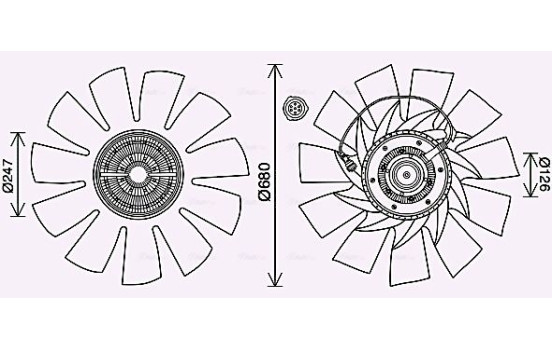 Ventilateur, refroidissement du moteur VLF088 Ava Quality Cooling