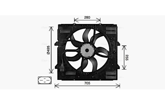 Ventilateur, refroidissement du moteur VN7552 Ava Quality Cooling