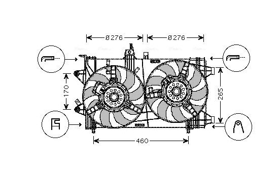 Ventilateur, refroidissement du moteur