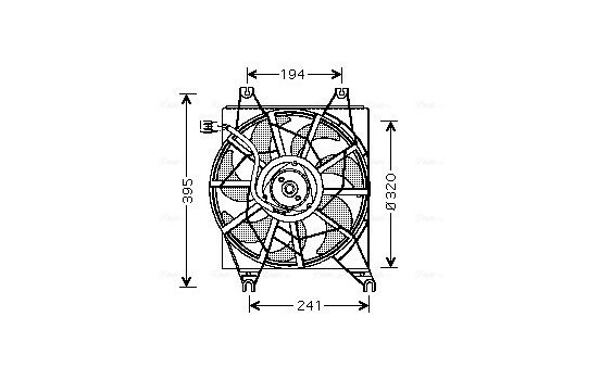 Ventilateur, refroidissement du moteur