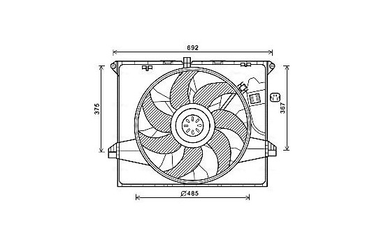 Ventilateur, refroidissement du moteur