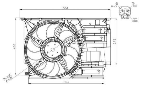 Ventilateur, refroidissement du moteur