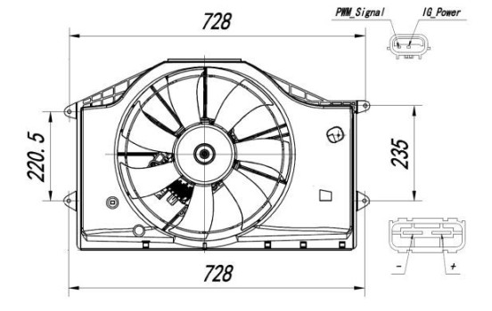 Ventilateur, refroidissement du moteur