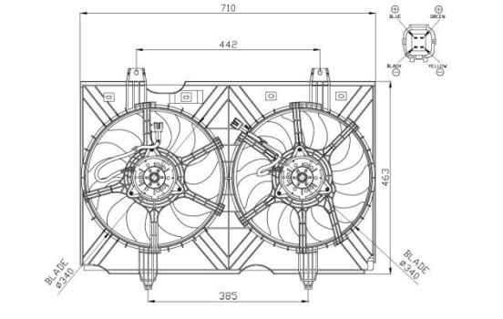 Ventilateur, refroidissement du moteur