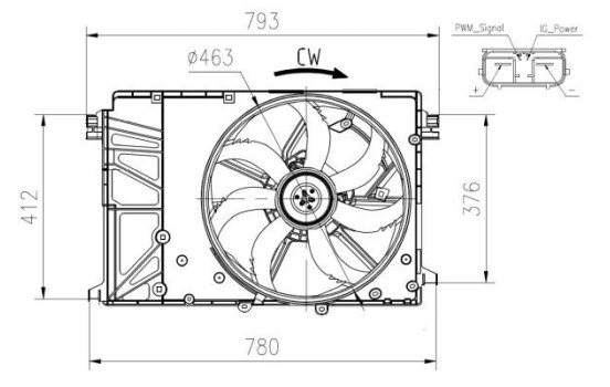 Ventilateur, refroidissement du moteur