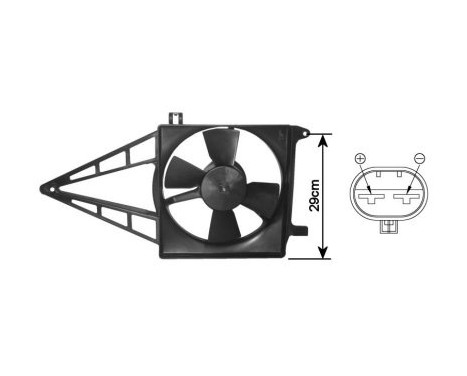 VIS COMPRENANT LE MOTEUR (REAR RAD) + CADRE 1.4 / 1.6 sans AIRCO 3734747 International Radiators