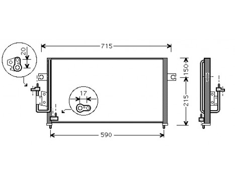 Condenseur, climatisation 82005116 International Radiators