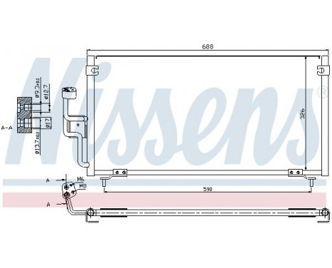 Condenseur, climatisation 94702 Nissens, Image 6