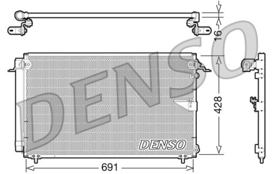 Condenseur, climatisation DCN51008 Denso