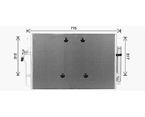 Condenseur, climatisation MS5724D Ava Quality Cooling