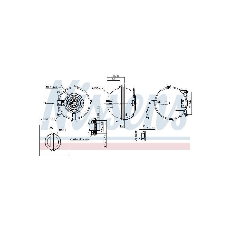 Nrf 454081 - Vase d'expansion, liquide de refroidissement : : Auto  et Moto