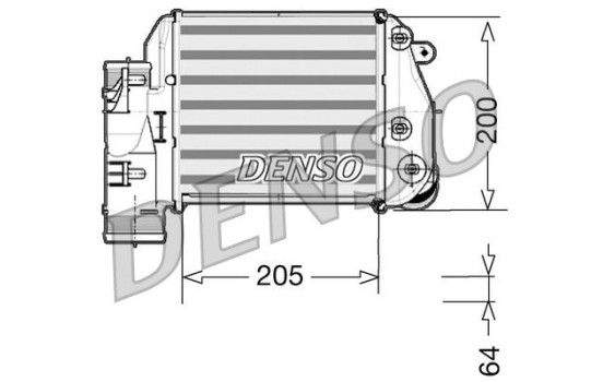 Intercooler, échangeur DIT02025 Denso