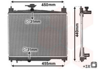 Radiateur, refroidissement du moteur 53002251 International Radiators