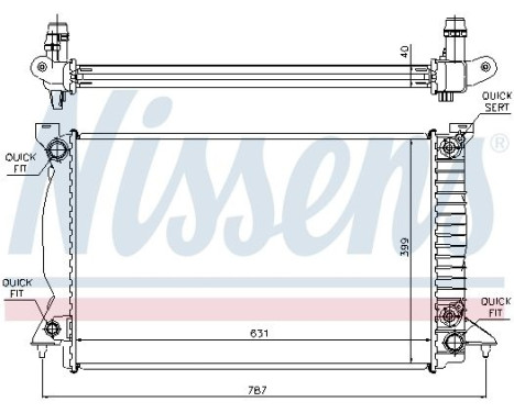 Radiateur, refroidissement du moteur 60314A Nissens, Image 2