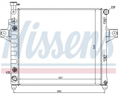 Radiateur, refroidissement du moteur 61009 Nissens, Image 2