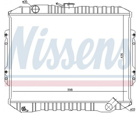 Radiateur, refroidissement du moteur 62840 Nissens, Image 2