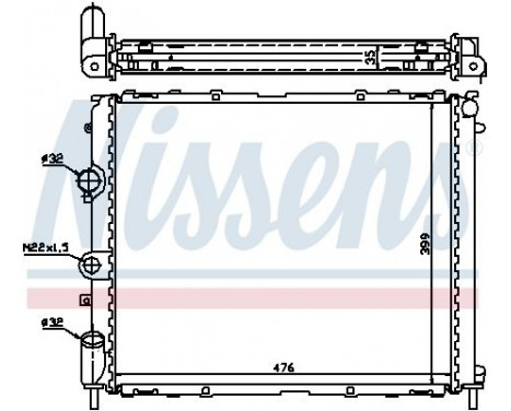 Radiateur, refroidissement du moteur 63855A Nissens, Image 2