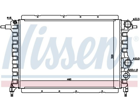 Radiateur, refroidissement du moteur 63959 Nissens, Image 2