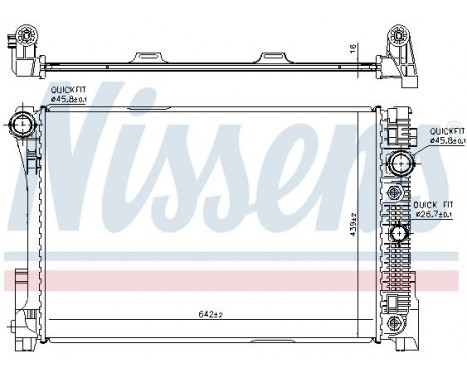 Radiateur, refroidissement du moteur 67161 Nissens, Image 2