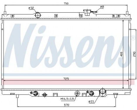 Radiateur, refroidissement du moteur 68106 Nissens, Image 2
