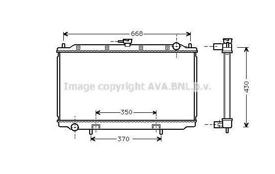 Radiateur, refroidissement du moteur DN2181 Ava Quality Cooling
