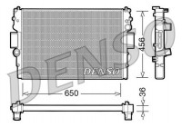 Radiateur, refroidissement du moteur DRM12007 Denso