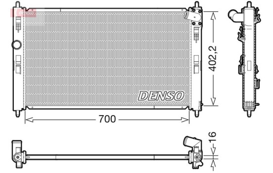 Radiateur, refroidissement du moteur DRM45050 Denso