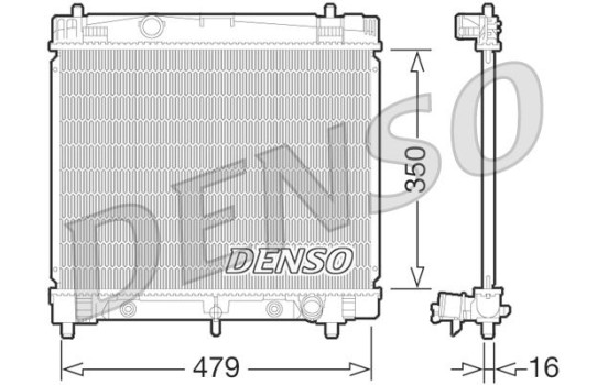 Radiateur, refroidissement du moteur DRM50070 Denso