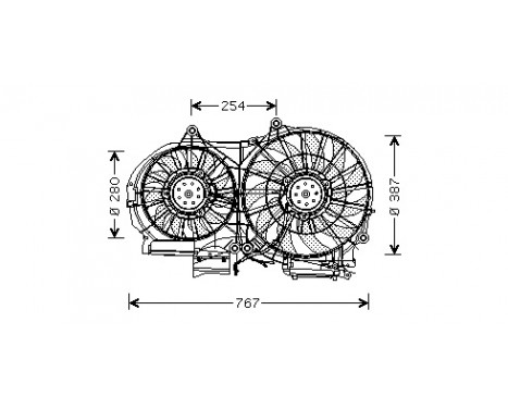 Ventilateur, refroidissement du moteur 0325749 International Radiators