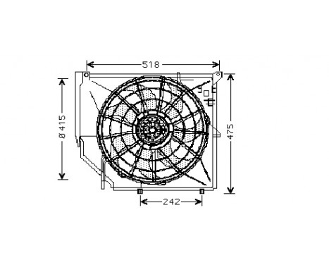 Ventilateur, refroidissement du moteur 0646746 International Radiators, Image 2