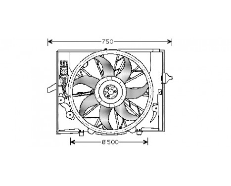 Ventilateur, refroidissement du moteur 0655746 International Radiators, Image 2
