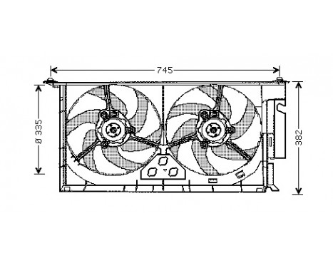 Ventilateur, refroidissement du moteur 0903751 International Radiators, Image 2