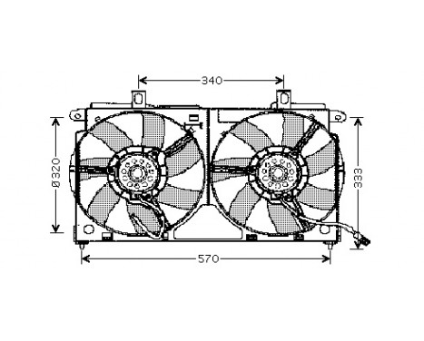 Ventilateur, refroidissement du moteur 0951749 International Radiators, Image 2