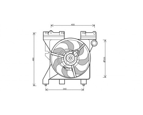 Ventilateur, refroidissement du moteur 0956746 International Radiators, Image 2
