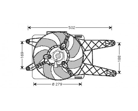 Ventilateur, refroidissement du moteur 1601746 International Radiators, Image 2