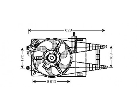 Ventilateur, refroidissement du moteur 1622745 International Radiators, Image 2