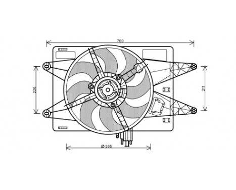 Ventilateur, refroidissement du moteur 1636748 International Radiators