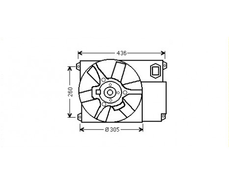 Ventilateur, refroidissement du moteur 1747746 International Radiators, Image 2