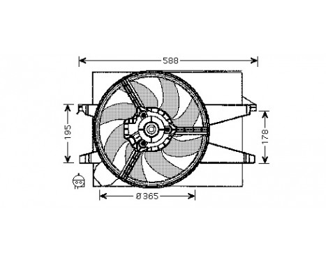 Ventilateur, refroidissement du moteur 1805746 International Radiators, Image 2