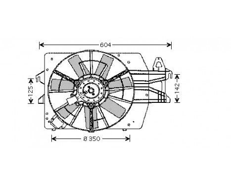 Ventilateur, refroidissement du moteur 1855746 International Radiators