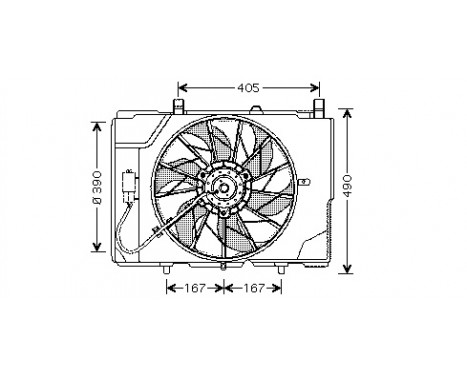 Ventilateur, refroidissement du moteur 3030746 International Radiators, Image 2