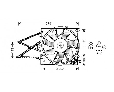 Ventilateur, refroidissement du moteur 3742746 International Radiators, Image 2