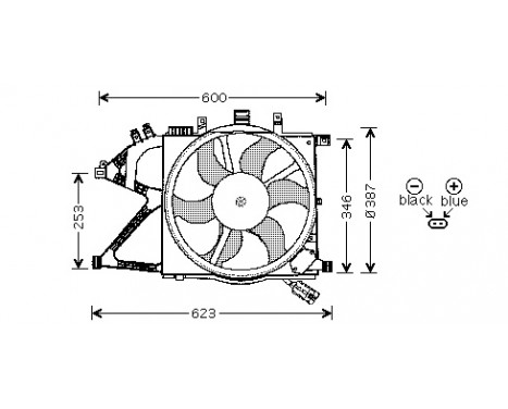Ventilateur, refroidissement du moteur 3777746 International Radiators, Image 2